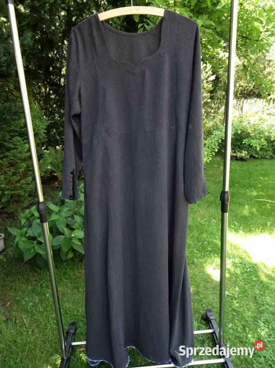 Długa Sukienka grafitowa 40 Nowy Sącz