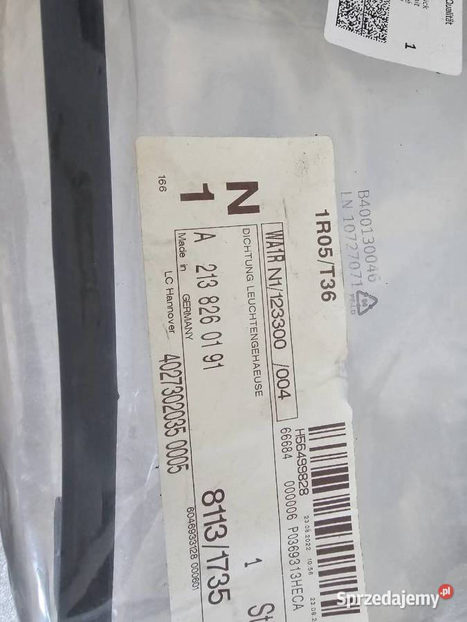 MercedesBenz OE A2138260091 uszczelka reflektora osobowe Pozostałe Wschowa