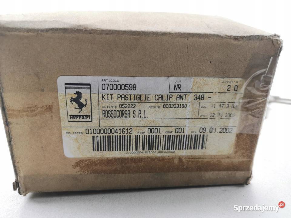 KLOCKI HAMULCOWE PRZÓD FERRARI 348 GTBGTSGTC
