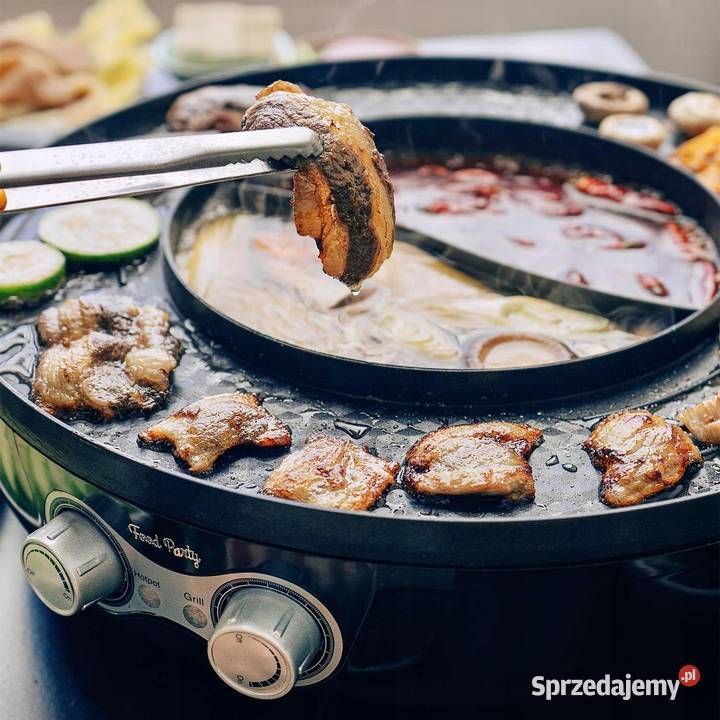 Elektryczny Garnek Grill 2w1 2200W 8 Osób BBQ