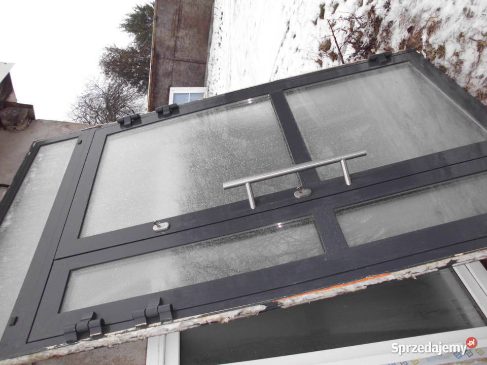 drzwi aluminiowe ciepłe antywłamaniowe z Banku Olsztyn
