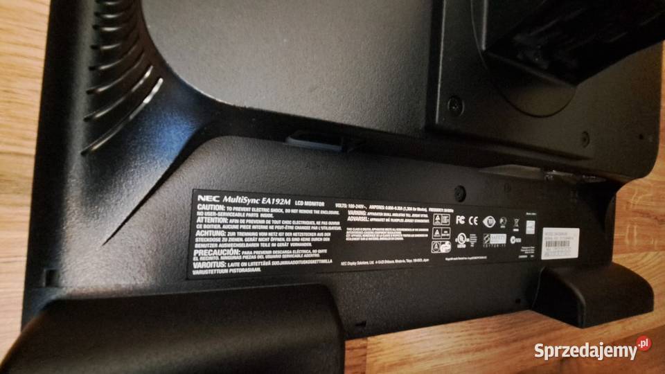 Monitor NEC EA192MBK LED 19 1280x1024 54 czarny Monitory i projektory lubuskie Zielona Góra sprzedam