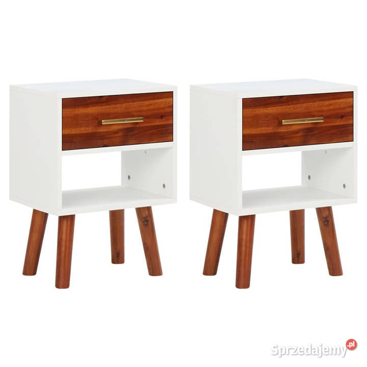 Szafki nocne 2 lite drewno akacjowe 40 x 30 x 57 mazowieckie Warszawa sprzedam