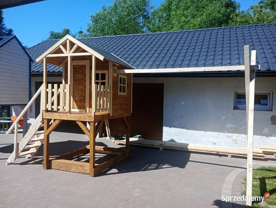 Domek drewniany plac zabaw dzieci Rzeszów