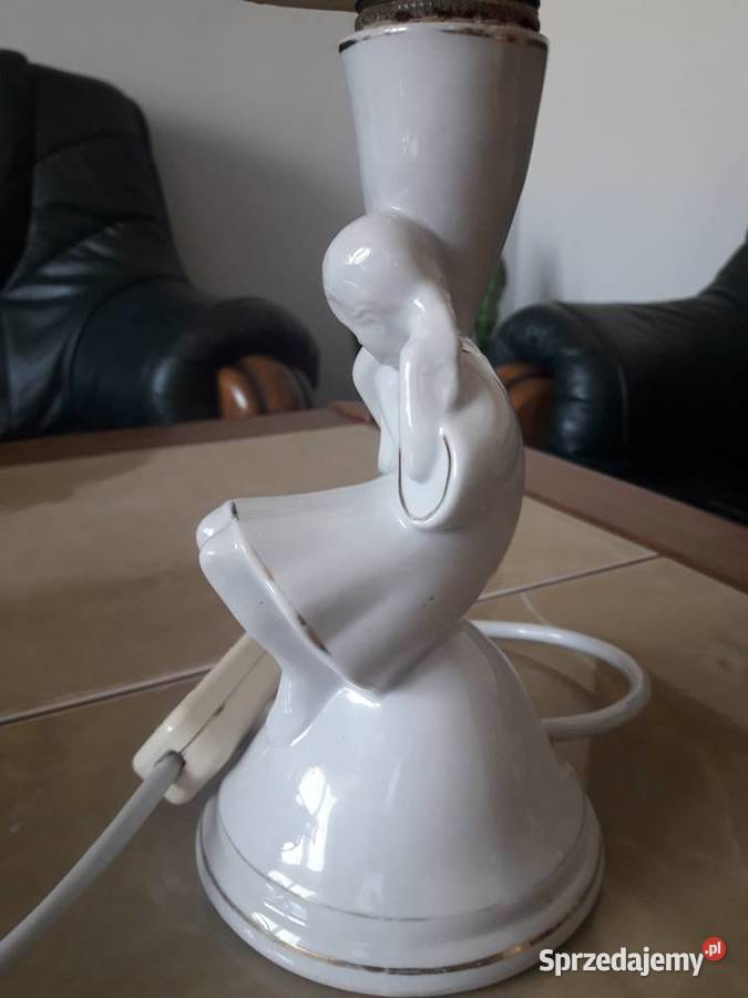 Ćmielów lampka porcelanowa róg obfitości Józef lubelskie Janów Lubelski