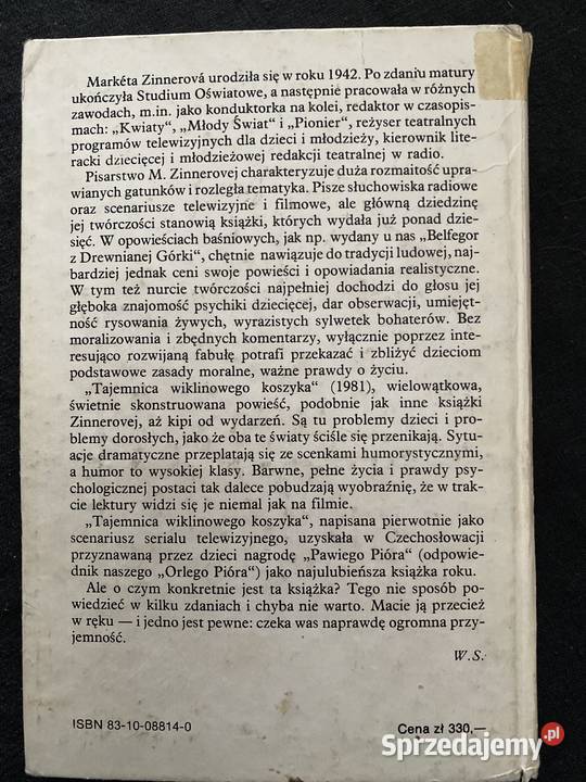 TAJEMNICA WIKLINOWEGO KOSZYKA Lublin sprzedam