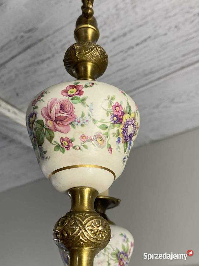 Francuski antyczny Żyrandol 7 Francja XX w Lampa wielkopolskie Poznań