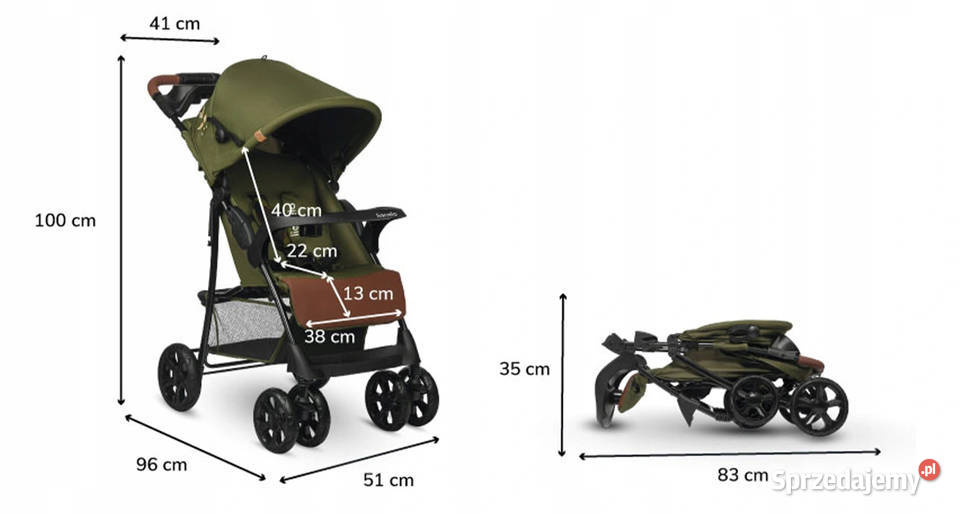 WÓZEK Spacerowy spacerówka duże koła TORBA Baranowo sprzedam
