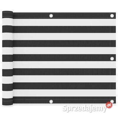 vidaXL Parawan balkonowy antracytowobiały 75x500 mazowieckie