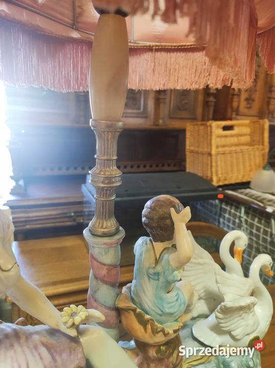 Porcelanowa lampa Capodiamonte Łagiewniki sprzedam