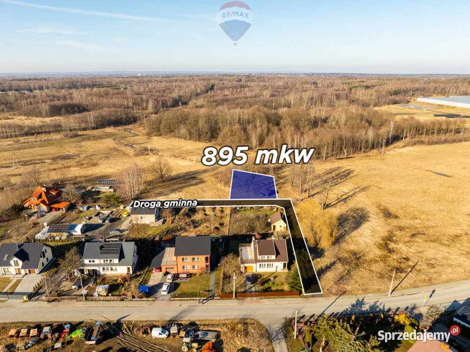 Dwie działki budowlane 9 ar i 951 ar Media Borek