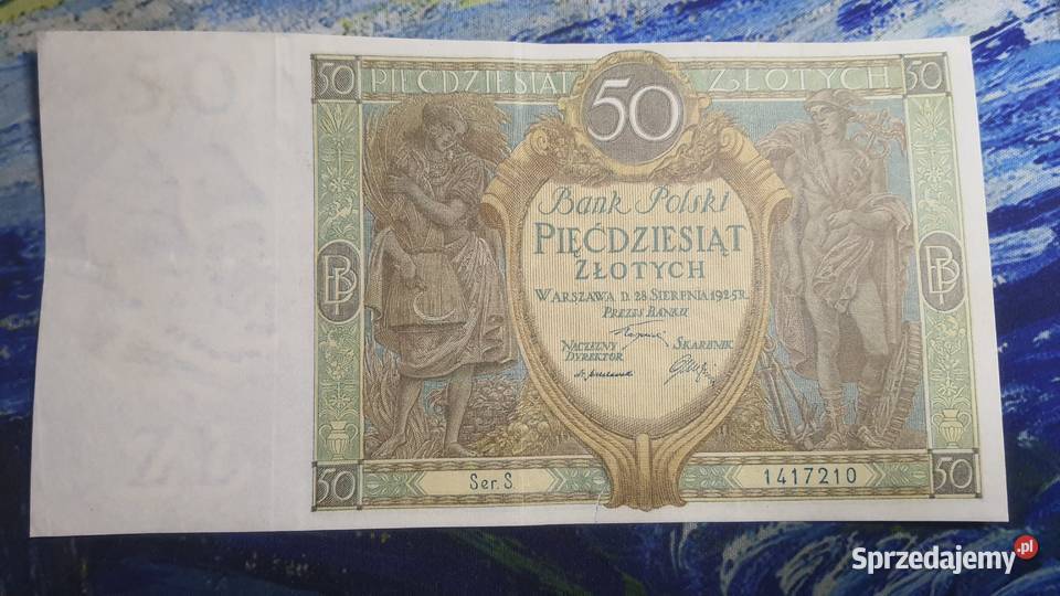 RZADKOŚĆ 50 złotych 1925 s S Warszawa