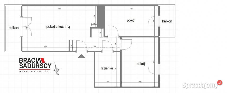 Mieszkanie 4937m2 3 pok Kraków Macieja Dębskiego małopolskie