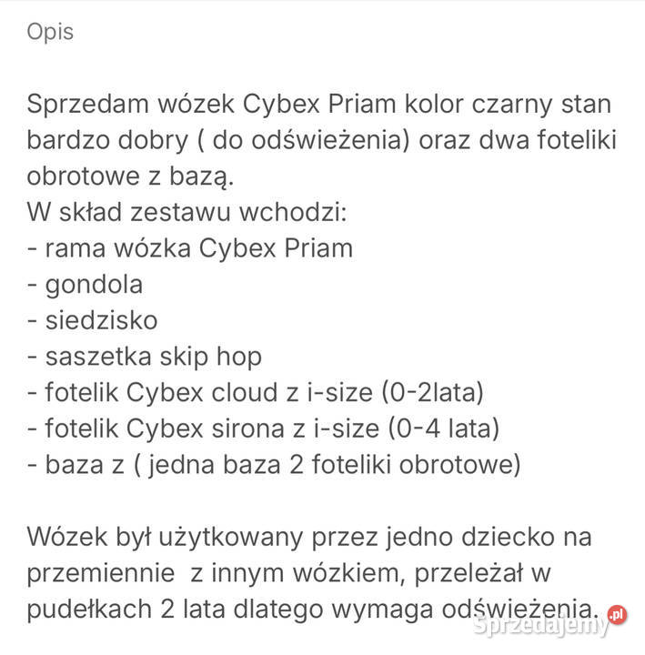 Wózek Cybex Priam Białystok