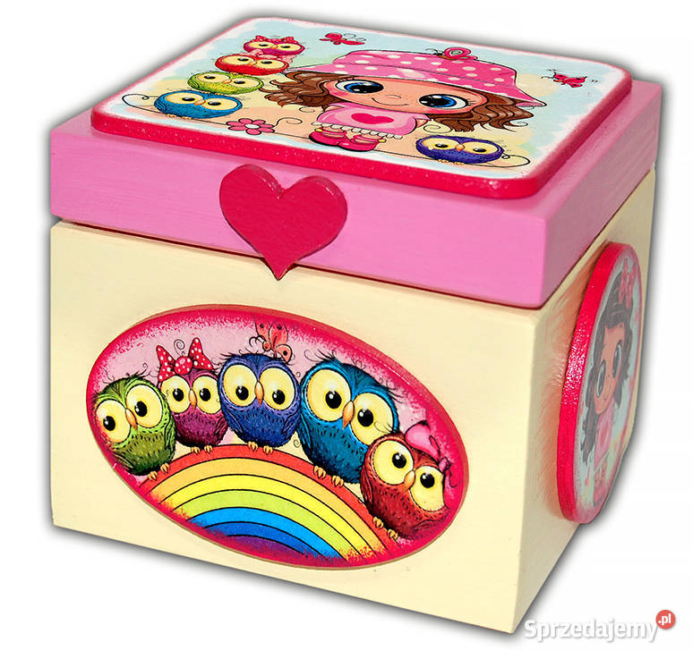 SZKATUŁKA drewniane pudełko BABY GIRL pastel Bydgoszcz