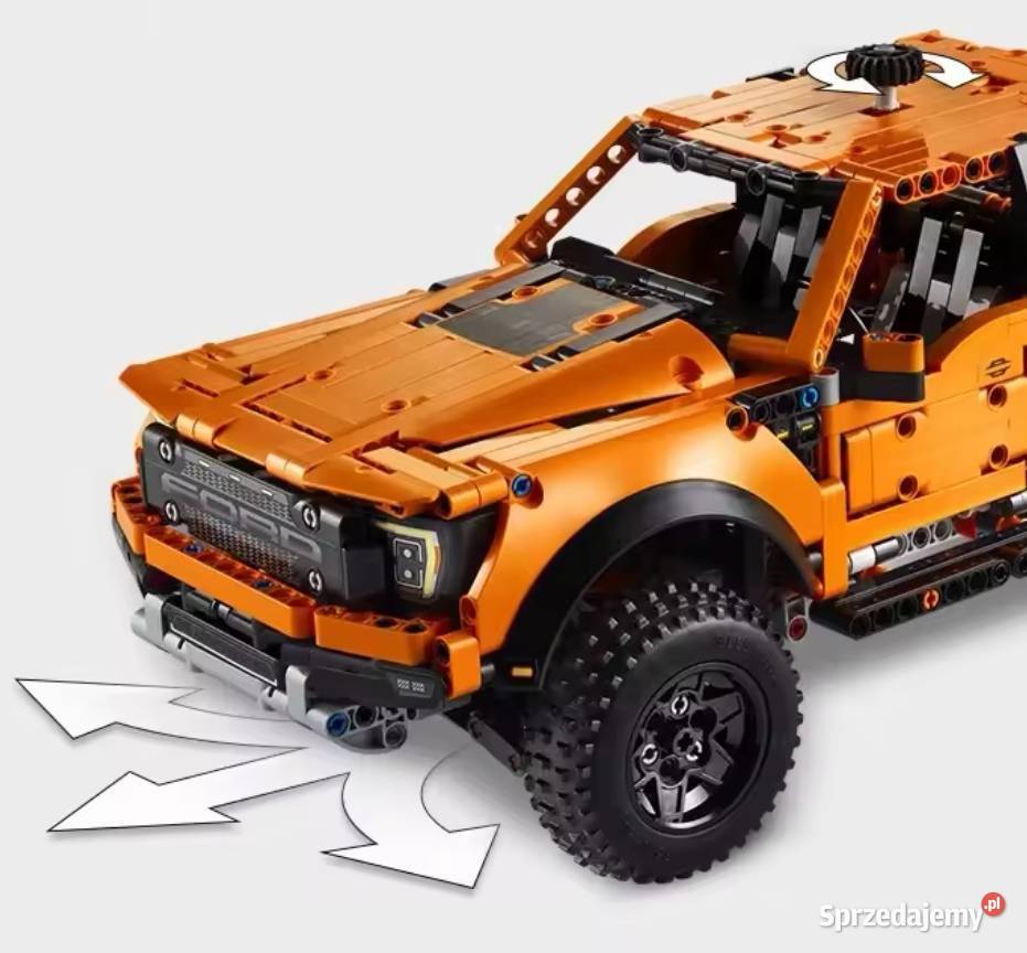 Klocki Technic Ford F150 Raptor na wzór 42126 pomarańczowy