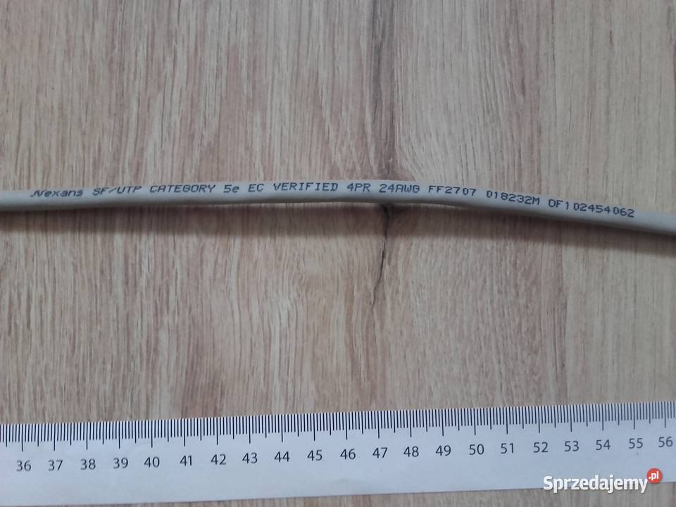 Kabel LAN RJ45 57 CAT 5e kolor jasnoszary czarne kable, taśmy, przedłużacze Bydgoszcz