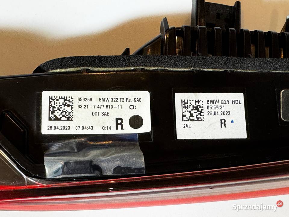 BMW G22 G26 Lampy prawy tył komplet wersja USA mazowieckie Wołomin sprzedam