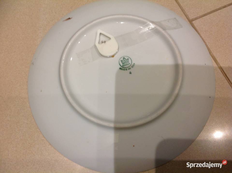 Porcelanowy Talerz Ozdoby z Jezusem NRD GDR na Nowa Sól