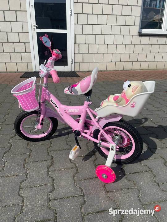 329 Rower 16 różowy z misiem Zabrze