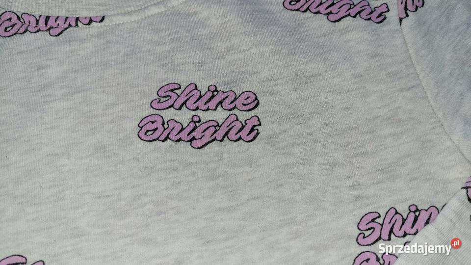 Szara bluza z napisem shine bright dziewczynka śląskie Piekary Śląskie