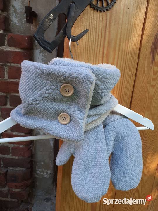 Komplet rękawiczki i komin Byczyna sprzedam