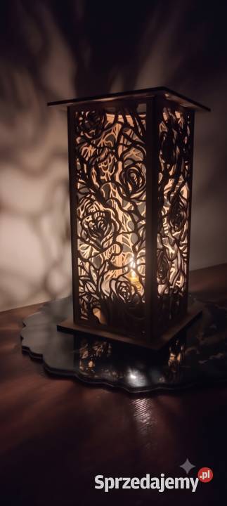 Eko Lampion Drewniany Model Róża SzubalaArt opolskie Krapkowice sprzedam
