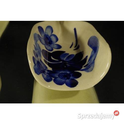 Ceramiczne łyżki ozdobne kobaltowe kwiaty 3