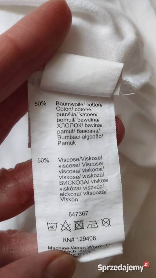 Bluzka damska z roślinnym nadrukiem SM bpc Kwiatki Olkusz