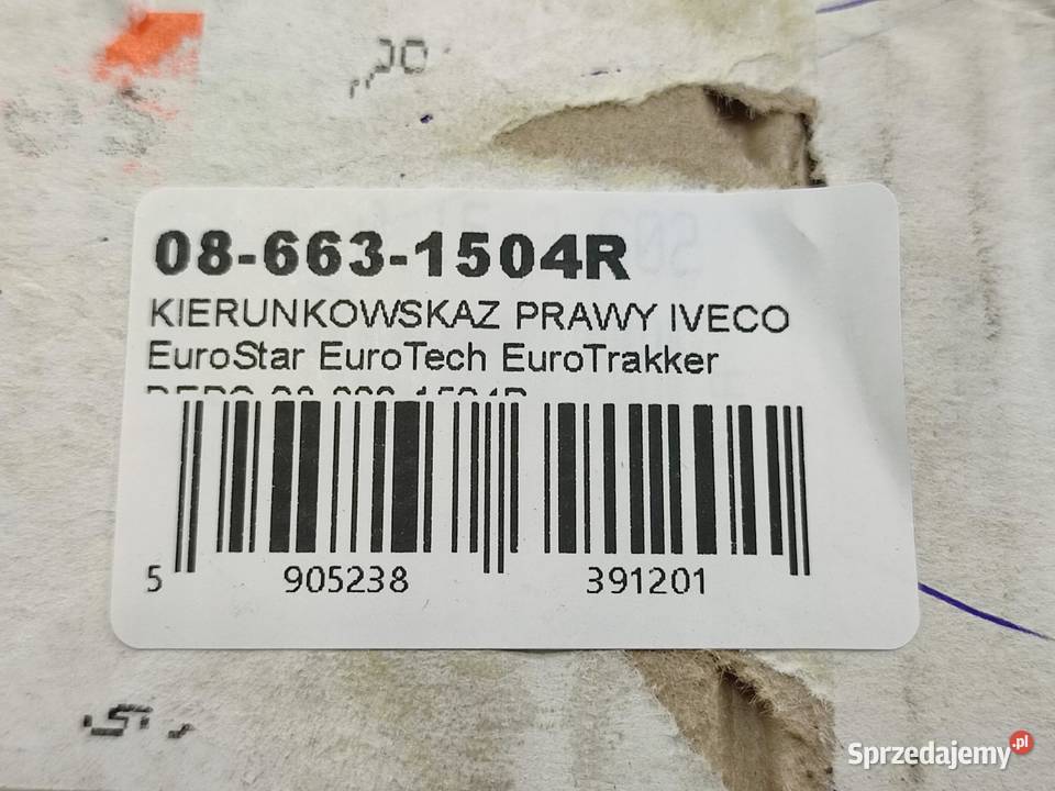 KIERUNKOWSKAZ PRAWY IVECO EUROSTAR EUROTECH 1998 sprzedam