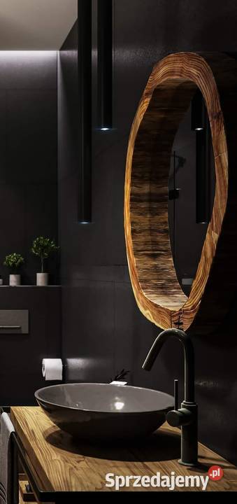 Loftowe lustra drewniane plaster pnia podkarpackie