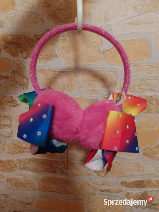 Różowe Bogato zdobione Futrzane nauszniki z Kraków