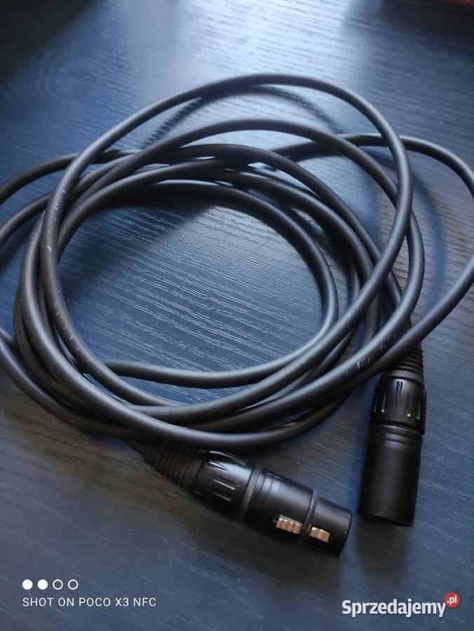 Kabel mikrofonowy XLR 3m mazowieckie Piaseczno