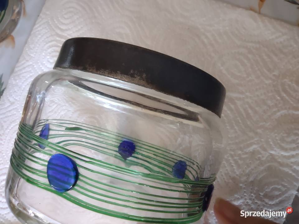 Piękny zestaw Art Noveau Poschinger Glass Gniezno
