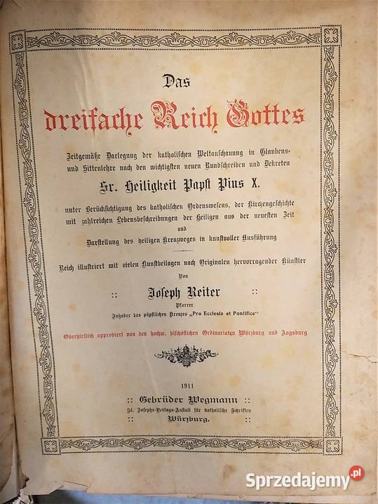 Biblia w języku niemieckim Das dreifache Reich Warszawa