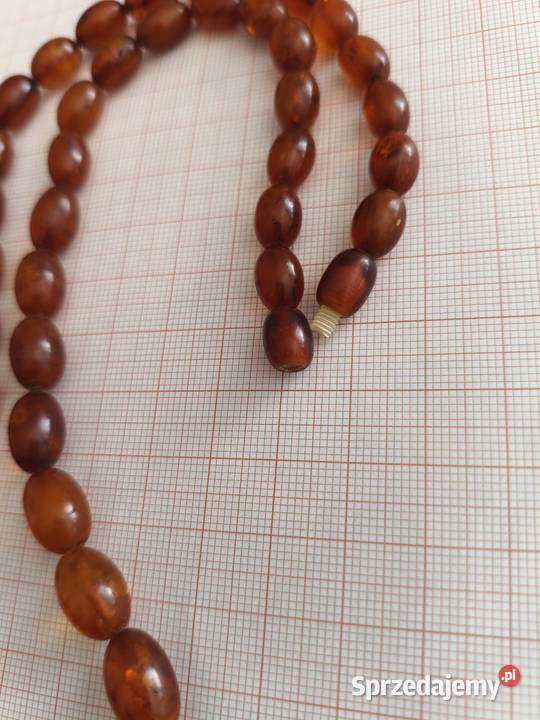 Naszyjnik Bursztyn Oliwki Vintage Rękodzieło Białystok