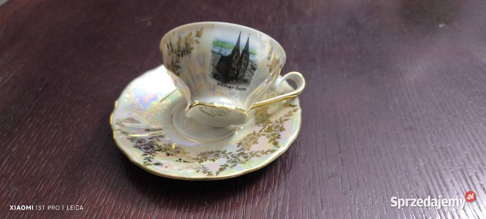 Piękna filiżanka z talerzykiem z firmy Zembsch dolnośląskie Legnica