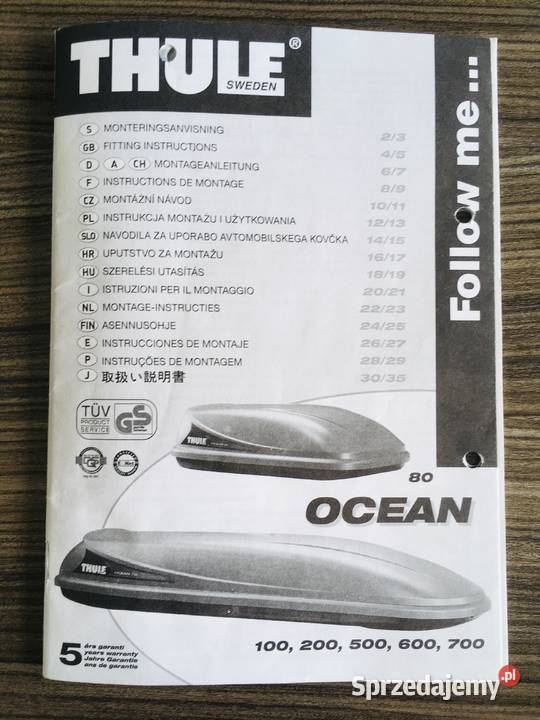 Box Bagażnik dachowy Thule Ocean 500 mazowieckie