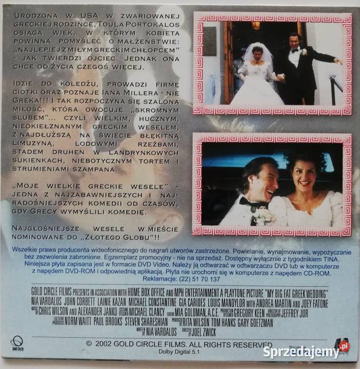 Moje Wielkie Greckie Kanadyjskie Wesele 2DVD łódzkie Łódź sprzedam
