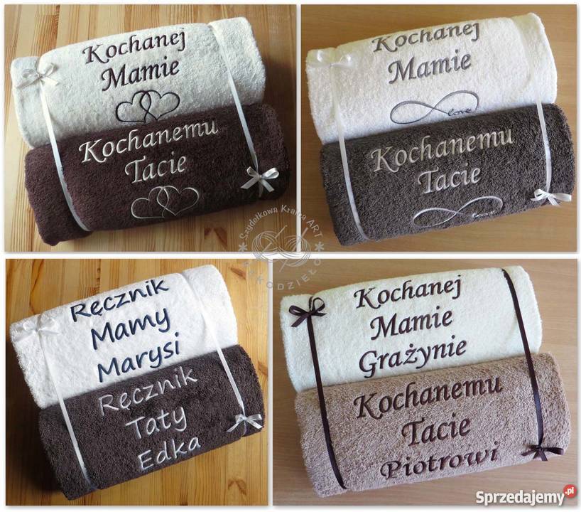 Ręcznik z HAFTEM imieniem PREZENT mikołajki Toruń