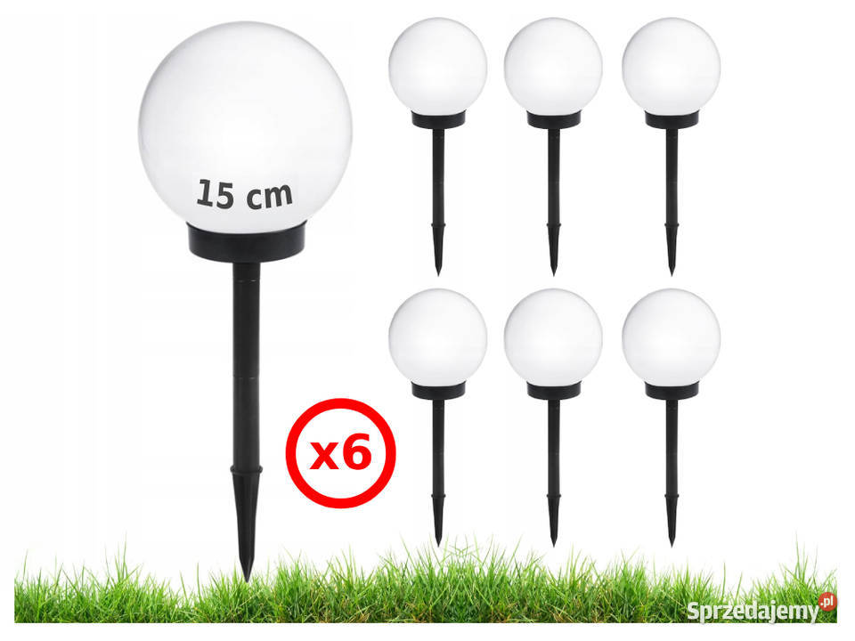 6 SZTUK Lampa solarna 15 KULA do ogrodu na taras Łódź sprzedam