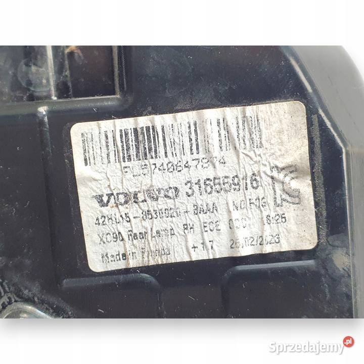 LAMPA PRAWA Volvo XC90 II prawy tył tylna tylnia Chełm