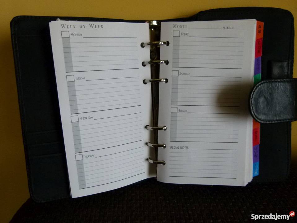 Organizer skórzany stan dużo miejsca Moda i Styl Zamość