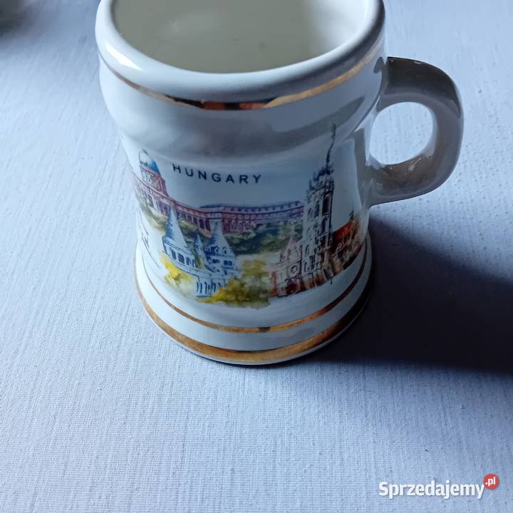 Pamiątkowy kufel porcelitowy z Budapesztu lata