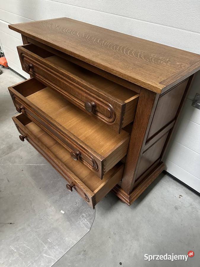 Dębowa komoda z trzema szufladami Sławoszewek sprzedam