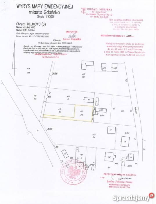 działka Gdańsk Klukowo Radarowa Gdańsk sprzedam