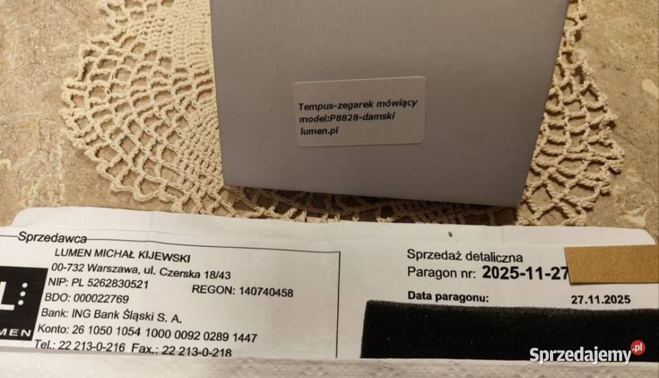 Zegarek MÓWIĄCY POLSKUTempusLumen Nowy NA Warszawa