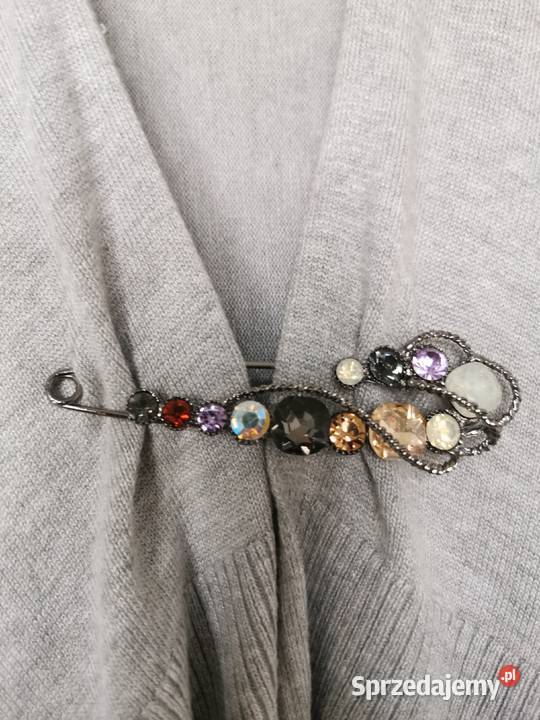 Broszka damska duża kolorowa agrafka Kraków