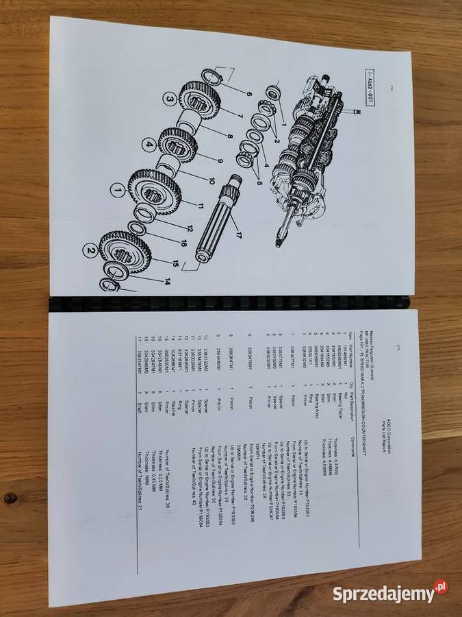 Massey Ferguson 3680 katalog części pomorskie