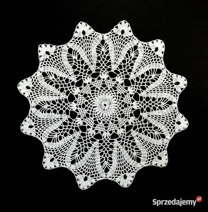 Serwetka szydełkowa 38 biały opolskie Kluczbork